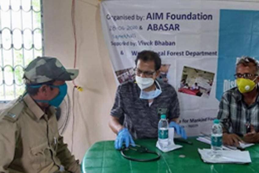 FREE HEALTH CAMP WITH FREE MEDICINES FOR FOREST GUARDS OF SUNDARBAN