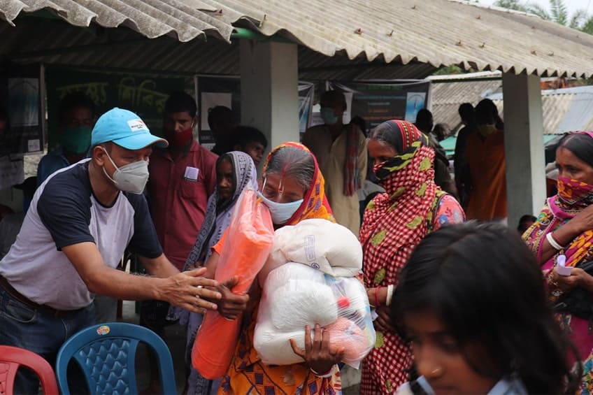 YAASH CYCLONE RELIEF AT BALI ISLAND, SUNDARBANS, WEST BENGAL